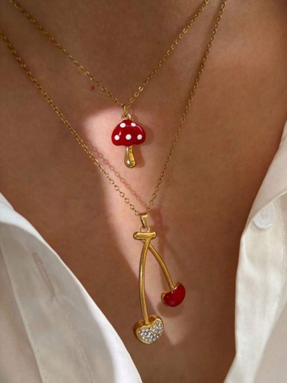 Cherry necklace #2614
